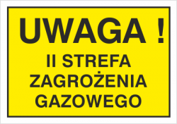 UWAGA II STREFA ZAGROŻENIA GAZOWEGO 828-05